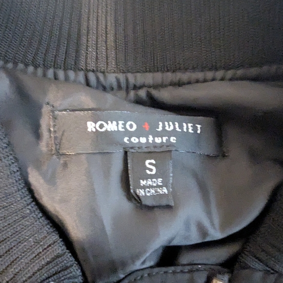 Romeo And Juliet Black Bomber Jacket - Picture 3 of 4